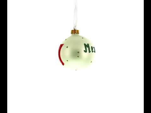 Flag of Mexico Glass Ball Christmas Ornament 3.25 Inches