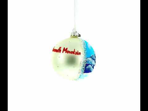 Mammoth Mountain Ski Area, California, USA Glass Ball Christmas Ornament 4 Inches