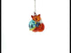 Festive Forest Friend: Whimsical Fox with Gifts Blown Glass Christmas Ornament