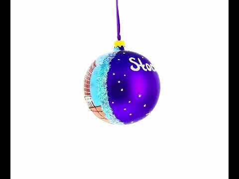 Stockton, California Glass Ball Christmas Ornament 4 Inches