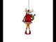 Reindeer Lady Adorned with Wreath Glass Christmas Ornament