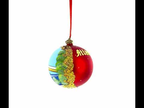 Georgia Aquarium, Atlanta, Georgia, USA Glass Ball Christmas Ornament 4 Inches