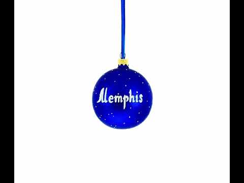 Memphis at Night, adorno navideño con bola de cristal de Tennessee, 3,25 pulgadas