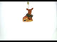 Deer Adorned with Christmas Wreath Glass Christmas Ornament