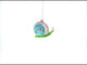 Snail with Colorful Beads Blown Glass Christmas Ornament