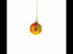 Orange with Shiny Leaf Mini Glass Christmas Ornament