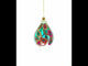 Teardrop Paisley Finial Glass Christmas Ornament