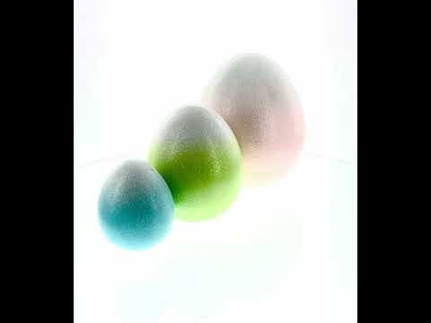 Juego de tres huevos de Pascua Jumbo degradados de 8 pulgadas