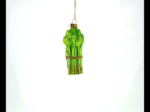 Fresh Asparagus Blown Glass Christmas Ornament