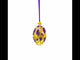 Golden Amber with Lavender Blossoms Beaded Glass Egg Ornament