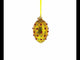 Jeweled Crosses on Gold Glass Egg Ornament 4 Inches