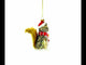 Raccoon Holding Squirrel Blown Glass Christmas Ornament