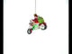 Scooter-Riding Santa Blown Glass Christmas Ornament