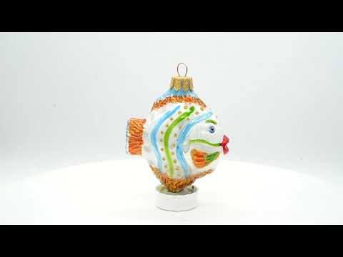 Coral Reef Fish Mini Glass Christmas Ornament