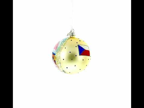 Karluv Most, Prague, Czech Republic Glass Ball Christmas Ornament 4 Inches