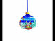 Santa in Sleigh with Reindeer Glass Ball Christmas Ornament 4 Inches