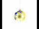 Swans in Daisies Garden Glass Ball Ornament