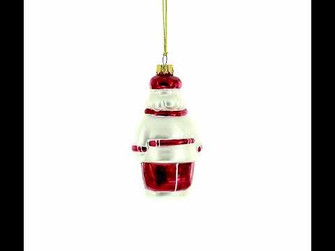 Santa the Cook Mini Glass Christmas Ornament