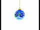 Bear with Balalaika and Santa Hat Blown Glass Ball Christmas Ornament 3.25 Inches