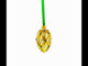 Beige & Emerald Jewel Accented Mini Glass Egg Ornament 2.9 Inches