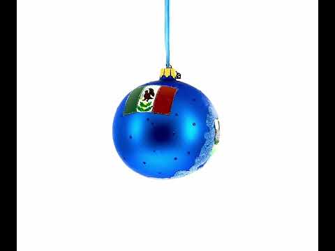 Cancun, Mexico Glass Ball Christmas Ornament 4 Inches