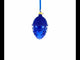 Bejeweled Chandelier on Blue Glass Egg Christmas Ornament 4 Inches