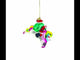 Santa on a Unicorn Blown Glass Christmas Ornament