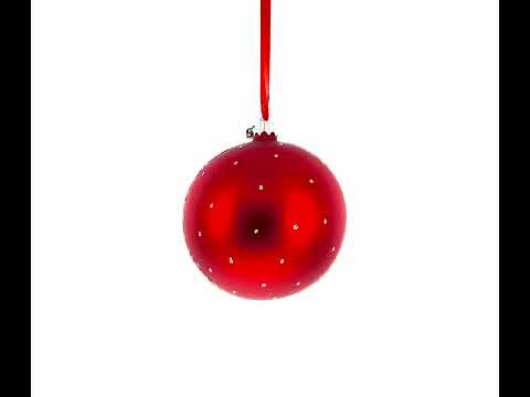 Floral Meadow Painting Glass Ball Christmas Ornament 4 Inches