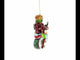 Fashionable Frog Riding Motorcycle - Blown Glass Christmas Ornament