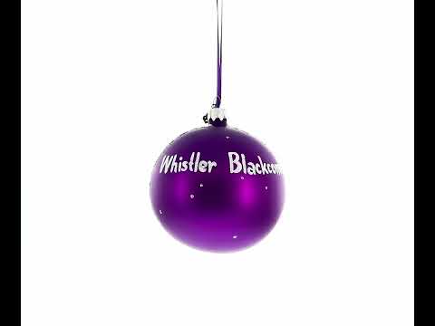 Whistler Blackcomb Ski Resort, Canada Glass Ball Christmas Ornament 4 Inches