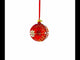 White Jewels on Red Glass Ball Christmas Ornament