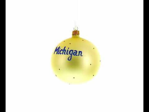 Adorno navideño con bola de cristal del estado de Michigan, EE. UU., 4 pulgadas