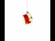 Peach Yogurt Blown Glass Christmas Ornament