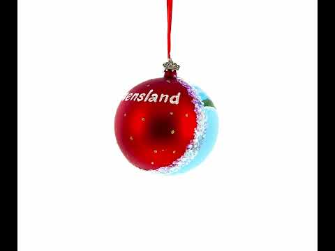 Queensland, Australia Glass Ball Christmas Ornament 4 Inches