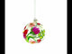 Irises and Cosmeya Flowers Glass Ball Ornament