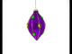 Jeweled-Accent Purple Rhombus Finial - Luxurious Blown Glass Christmas Ornament