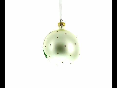 Commemorative Housewarming Blown Glass Ball Christmas Ornament 4 Inches