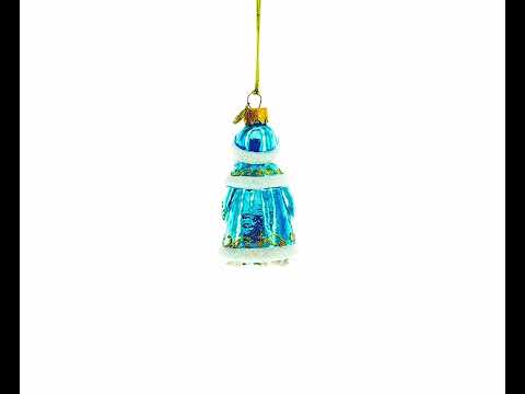 Snigurochka Snow Maiden Mini Glass Christmas Ornament