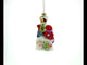 Carolers by a Vintage Lantern Blown Glass Christmas Ornament