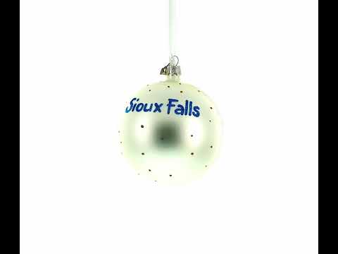 Falls Park, Sioux Falls, Dakota del Sur, EE. UU. Adorno navideño con bola de cristal de 4 pulgadas