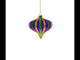 Multicolored Onion Finial Glass Christmas Ornament