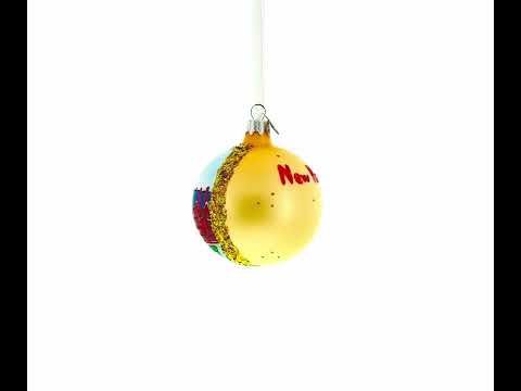 Yale University, New Haven, Connecticut, USA Glass Ball Christmas Ornament 3.25 Inches