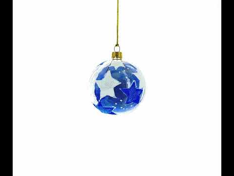 Santa's Magical Rabbit Trick Blown Glass Ball Christmas Ornament 3.25 Inches