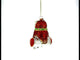 Wise Owl Perched on Branch - Blown Glass Christmas Ornament