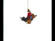 Daring Santa Riding a Bull on the Rodeo Blown Glass Christmas Ornament