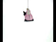 Boston Terrier in Pink Handbag Glass Christmas Ornament