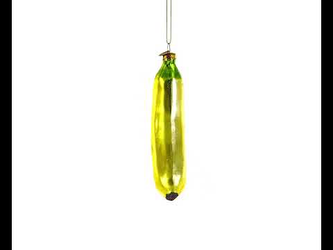 Banana Glass Christmas Ornament 5.7 Inches