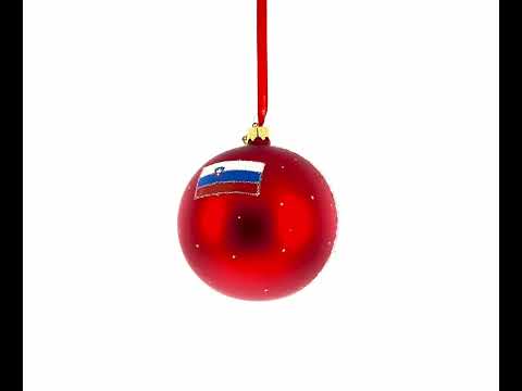 Lake Bled, Bled, Slovenia Glass Ball Christmas Ornament 4 Inches