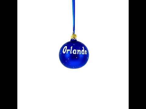 Orlando, Florida Glass Ball Christmas Ornament 3.25 Inches