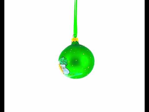 Beer Barrel Blown Glass Ball Christmas Ornament 3.25 Inches